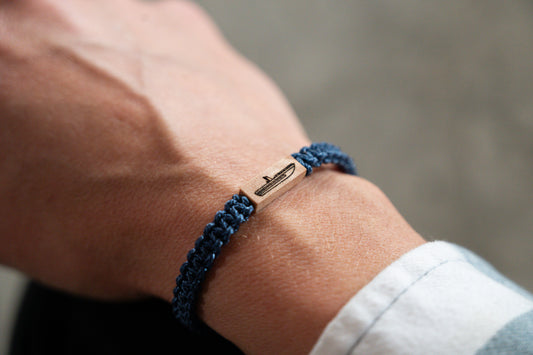Boat Reclaimed Wood & Macramé Bracelet