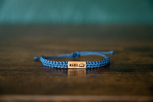 Mama Bear Reclaimed Wood & Macramé Bracelet
