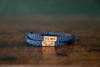 BLUE WAVE Reclaimed Wood & Macramé Bracelet
