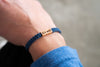 BLUE WAVE Reclaimed Wood & Macramé Bracelet