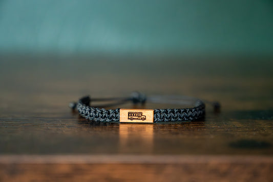 Skoolie Reclaimed Wood & Macramé Bracelet