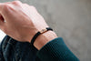 Treble Clef Reclaimed Wood & Macramé Bracelet