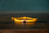 Sunflower Reclaimed Wood & Macramé Bracelet