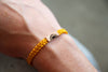 Sunflower Reclaimed Wood & Macramé Bracelet