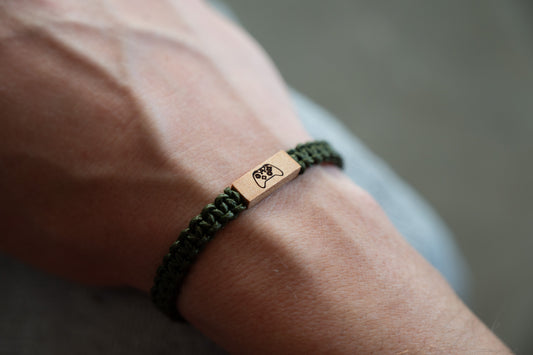 Game Controller Reclaimed Wood & Macramé Bracelet