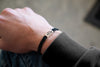 Largemouth Bass Reclaimed Wood & Macramé Bracelet