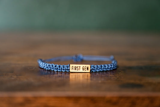 FIRST GEN Reclaimed Wood & Macramé Bracelet