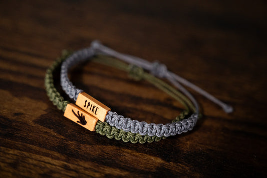 Bearded Dragon Reclaimed Wood & Macramé Bracelet