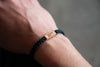 Dopamine Molecule Reclaimed Wood & Macramé Bracelet