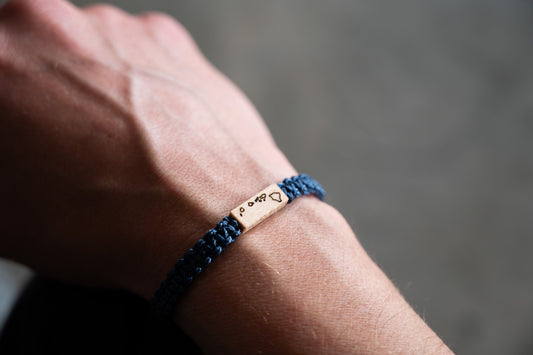 Hawaiian Islands Reclaimed Wood & Macramé Bracelet