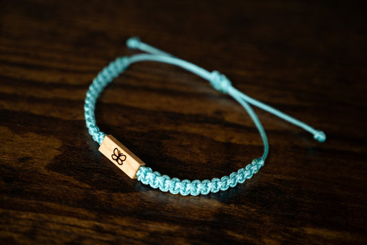 Butterfly Reclaimed Wood & Macramé Bracelet