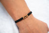 Moon Phases Reclaimed Wood & Macramé Bracelet