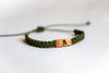 Om Symbol Reclaimed Wood & Macramé Bracelet