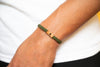 Om Symbol Reclaimed Wood & Macramé Bracelet