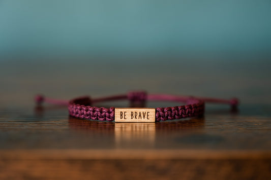 BE BRAVE Maple & Macramé Bracelet
