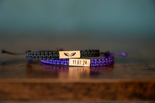 Remembrance Wood & Macramé Bracelet