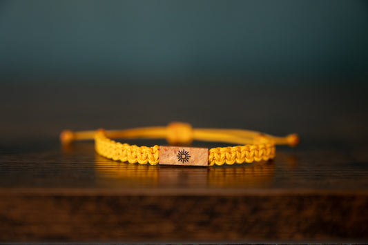 Sun Wood & Macramé Bracelet