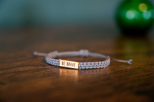 BE BRAVE Maple & Macramé Bracelet