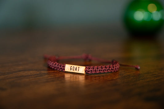 G.O.A.T. (Greatest of All Time) Wood & Macramé Bracelet