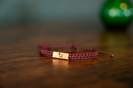 Goat Wood & Macramé Bracelet