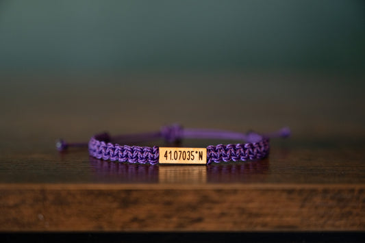 Coordinates Wood & Macramé Bracelet