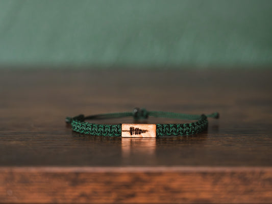 Pine Tree Maple & Macramé Bracelet