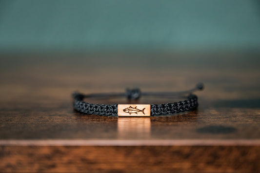 Tuna Fish Wood & Macramé Bracelet
