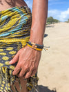 Sunrise/Sunset Reclaimed Wood & Macramé Bracelet